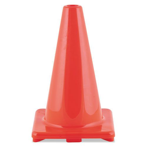 Hi-visibility vinyl cones, 12&#034; tall, orange for sale