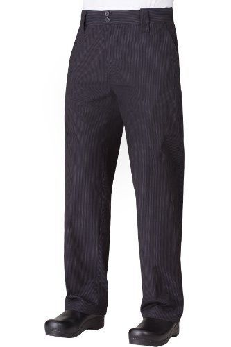 Chef Works PS005 Men&#039;s Essential Pro Pants, Size 38, Fine Stripe