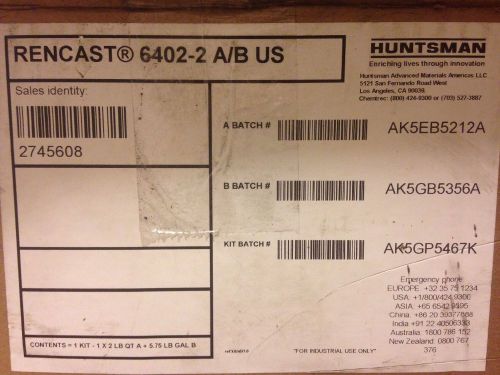 Huntsman 6402-2 Rencast Parts A and B of Polyurethane Mix Kit US