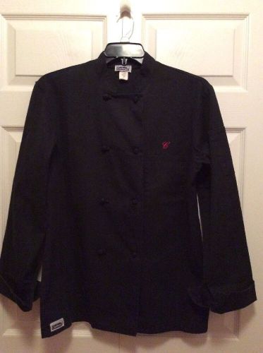 The Original Chefwear Chef Coat Black Size Small Initial C Never Worn NWOT