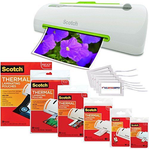 Scotch Pro Thermal Laminator, 2 Roller System, 16.06 x 4.25 x 4.96 Inches Combo