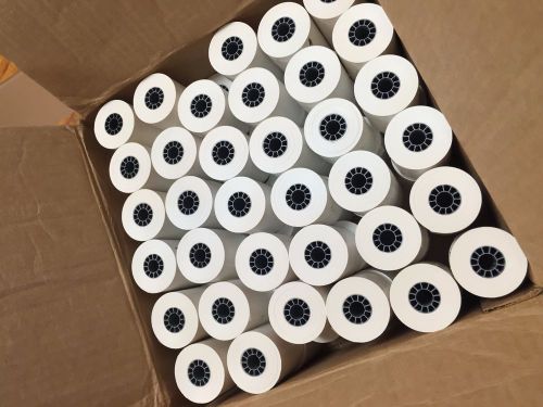 First data fd100 fd200 fd300  72 rolls of  3 1/8 x 119ft  thermal receipt paper for sale