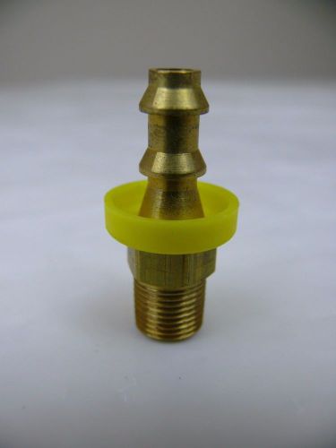 Hose barb for 3/16&#034; id hose x 1/8&#034; male npt hex body brass fuel fitting q-hb002 for sale