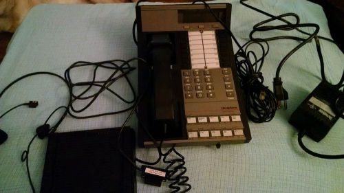 Dictaphone voice processor model 421 w/ power &amp;data cord, foot pedal &amp; headset