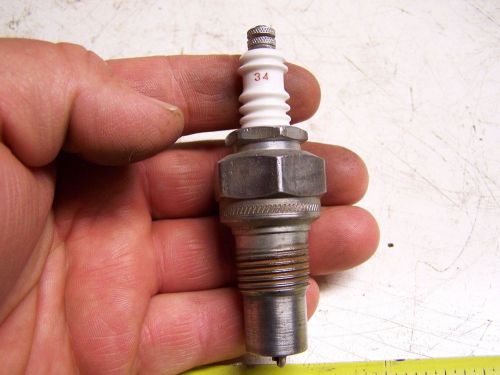 Old CHAMPION 34 Long Reach Spark Plug Hit Miss Gas Maytag Engine Tractor WOW!