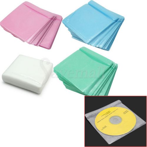 100pcs Durable CD DVD DISC Storage Case Bag Cover Plastic Sleeve Holder Pack New