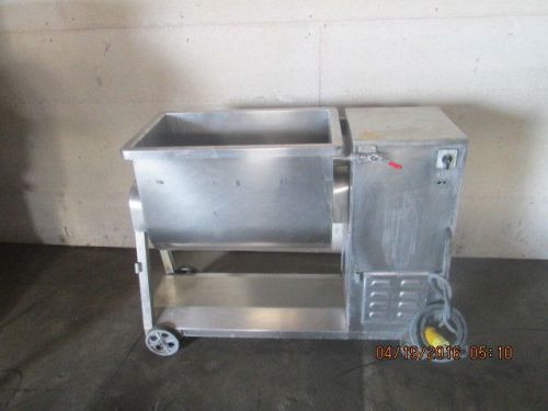 STAINLESS STEEL PADDLE MIXER WITH UNLOADING FOR MEAT, DOUGH, ETC..