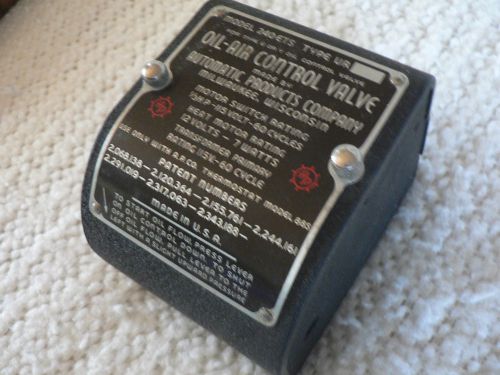 New Vintage Automatic Products AP Oil Air Control Valve Model 240 ETS GB Type G