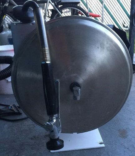 Fisher hose reel stainless steel covered reel rinse with spray... for sale