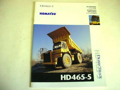 Komatsu HD465-5 Dump Truck Color Brochure