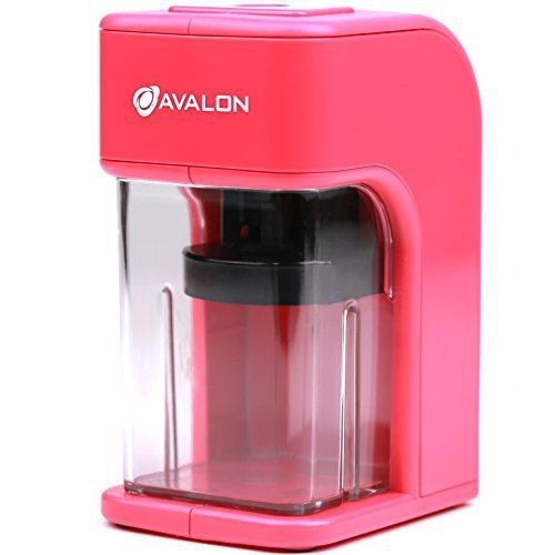 Avalon Electronic Pencil Sharpener with Built in Safety Feature, Pink