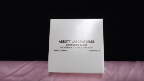 MICROSCOPE SLIDES FROSTED MADE BY ABBOTT  25mm x 75mm