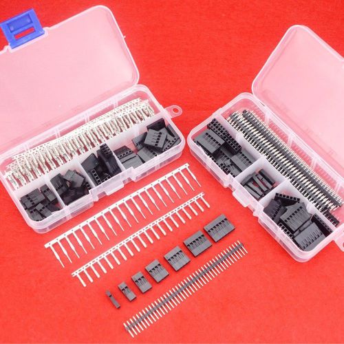 Hilitchi 345 Pcs 40 Pin 2.54mm Pitch Single Row Pin Headers Dupont Connector ...