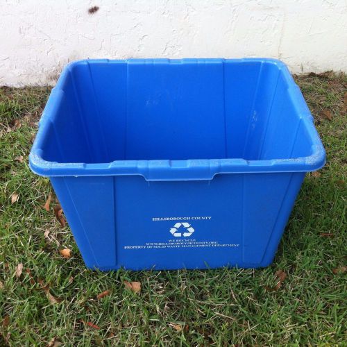 Blue recycle bin 14 gal 20&#034; x 16&#034; x 15&#034; for sale