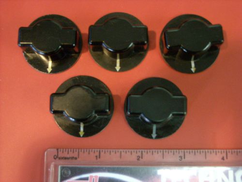 Black test equipment knobs (quantity 5) for sale