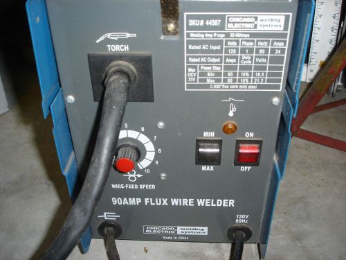 Chicago Electric 90 amp Flux Wire Welder 115V Model 44587