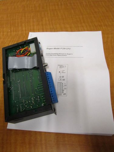 Bogen pcm-cpu microprocessor module for the pcm zone paging system for sale