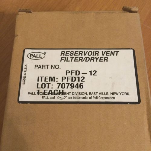 NIB Pall PFD-12 Reservoir Vent Filter/Dryer