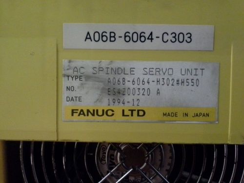 Fanuc Spindle drive A06B-6064-H302#H550