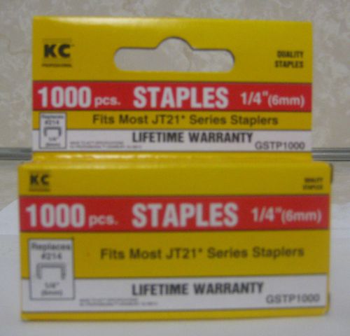 KC PROFFESIONAL STAPLES 1/4&#034; 6mm 1 Box (1000) per box