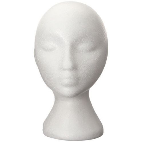 New Female Foam mannequin Head White, for wigs, makeup- Free Shipping