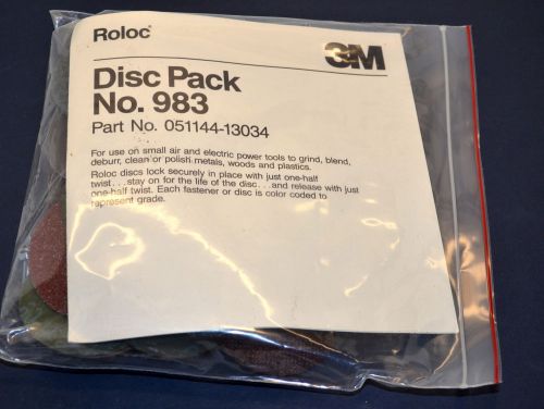 NEW 28pc 3M ROLOC Scotchbrite &amp; Grinding Disc #983 3&#034; Assorted Discs &amp; Pad WL743