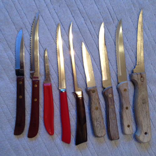 Lot Of 9 Knives Different Brand Please View Photos