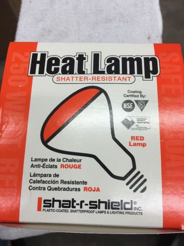 ***Red Heat Lamp 250 Watts 120 Volts R40 SHAT-R-SHEILD LAMP***