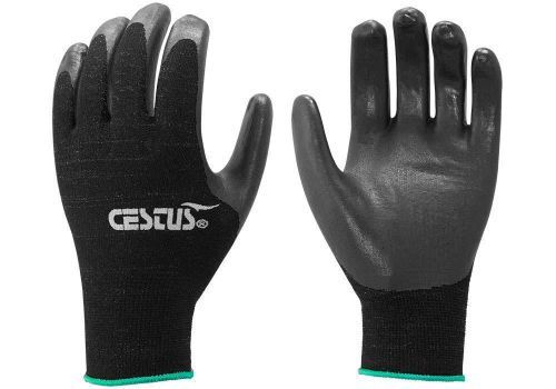 Cestus black powergrip nitrile coated high dexterity utility work duty glove m/l for sale