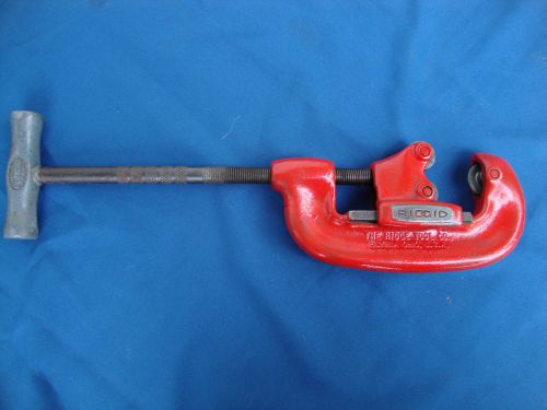 Exc. Ridgid No. 1-2 Heavy Duty 1/8&#034; to 2&#034; Pipe Cutter made Elyria Ohio. U.S.A.