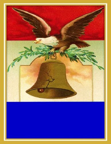 30 Custom  Patriotic Eagle Bell Art Personalized Address Labels