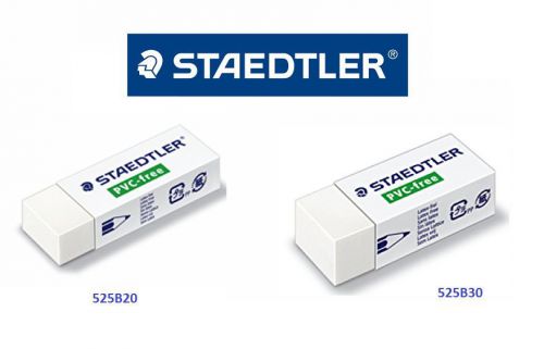 Staedtler eraser pvc - free 525b20 (x3 pcs) &amp; 525b30 (x3 pcs) for sale