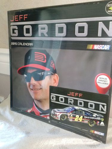 NEW/SEALED JEFF GORDON 2015 NASCAR WALL CALENDAR /BONUS MAGNET