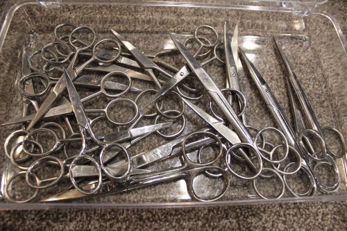 Lot of 90 plus surgical scissors, with case roseline, pakistan, down bros for sale