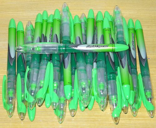 LOT 24 GREEN INK PAPER MATE LIQUID EXPRESSO CAPPED MED PT POROUS POINT PENS NEW