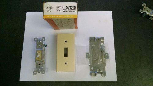 WIREMOLD  V57240   SWITCH + BOX COMBO IVORY