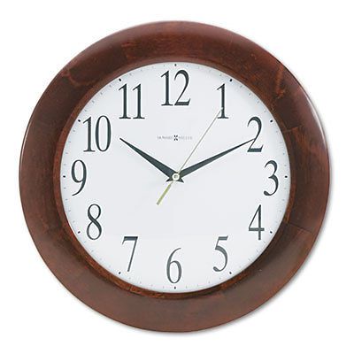 Corporate Wall Clock, 12-3/4&#034;, Cherry, Sold as 1 Each