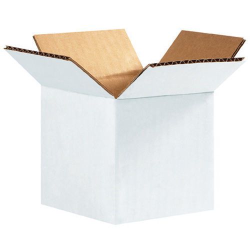 White corrugated cardboard 9&#034; x 9&#034; x 9&#034; shipping storage boxes (bundle of 25) for sale
