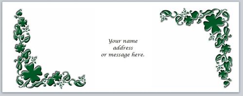 30 personalized return address labels clover buy 3 get 1 free (bo607) for sale
