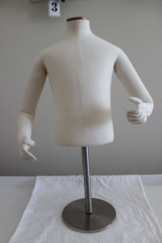 TODDLER  CHILD SIZE 7 HALF CLOTH FORM MANNEQUIN DISPLAY W/ STAND (BADSF INC)