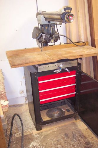 Craftsman  10&#034;  radial  arm  saw  &amp;  3  drawer  cabinet for sale