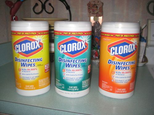 Jumbo disinfecting wipe canister 78 wet wipes citrus, fresh scent, orange for sale