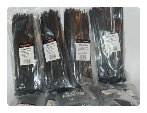 500 Kits 7&#034; Inch Plastic Standard Cable Zip Ties Tensile Rating 50 lb.
