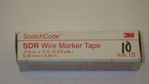 3M SCOTCHCODE SDR-H WIRE MARKING TAPE BOX OF 10 ROLLS LETTER H NIB