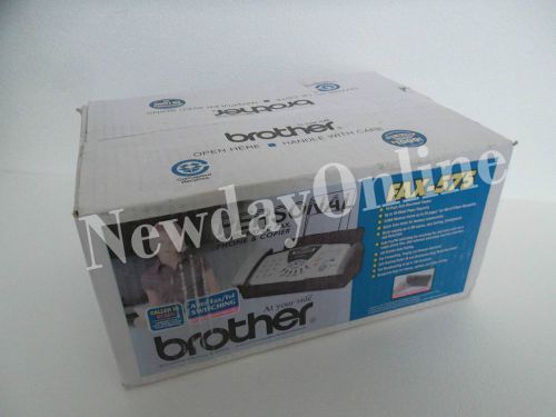 Brother personal plain paper fax phone copier 10-sheet adf caller id fax-575 new for sale