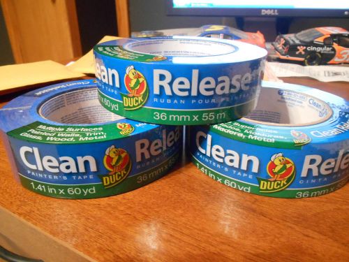 3 rolls Duck Brand Clean Release Multiple Surfaces Painter&#039;s Tape 1.41 x 60 yard