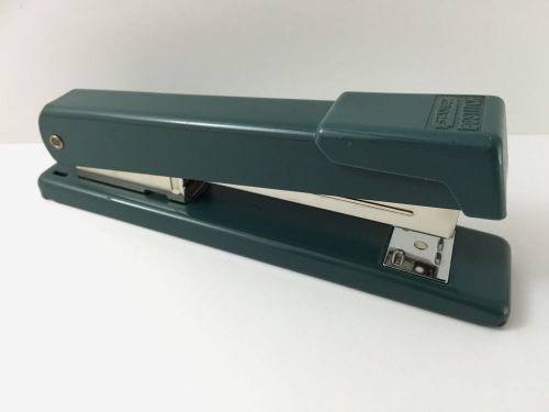 Vtg stanley bostitch economical full strip stapler, 20 sheet, 515 forest green for sale