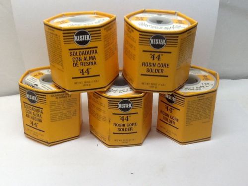 (5) 1Lb. .031 KESTER 44 ROSIN CORE SOLDER # 24-6040-0027 NOS See More In Store