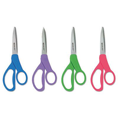 Student Scissors With Antimicrobial Protection, Assorted Colors, 7&#034; Long