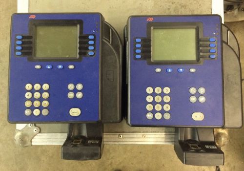 Lot of 2 - adp kronos 4500 time clock with quick punch 8602801-002 for sale